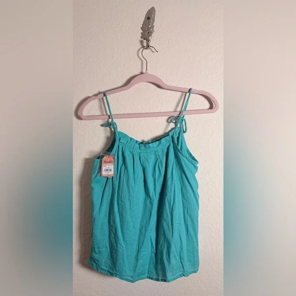 Mudd Turquoise Cami with Button Detail NWT - Picture 2 of 3